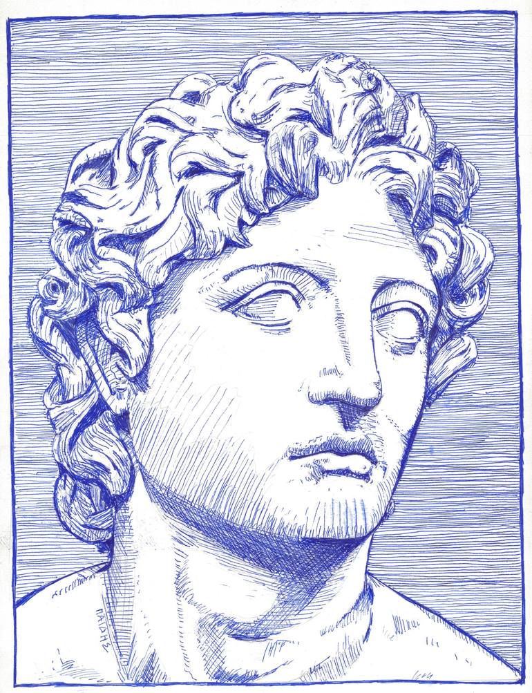 Alexander The Great Drawing By Grigorios Paidis | Saatchi Art