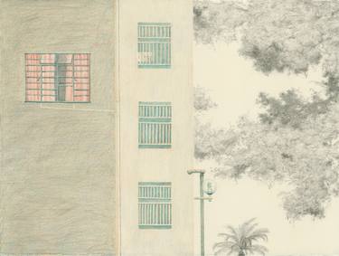 Original Figurative Cities Drawings by June Siu Ling Wong