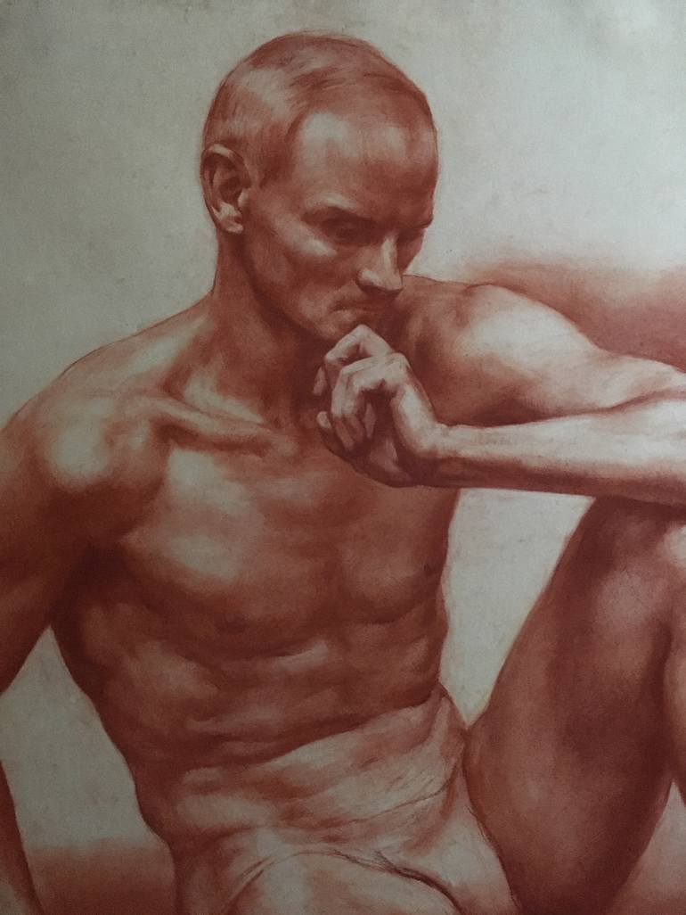 Original Nude Drawing by Andrey Bogdan