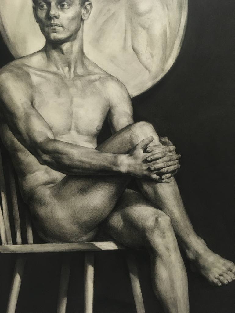 Original Realism Nude Drawing by Andrey Bogdan