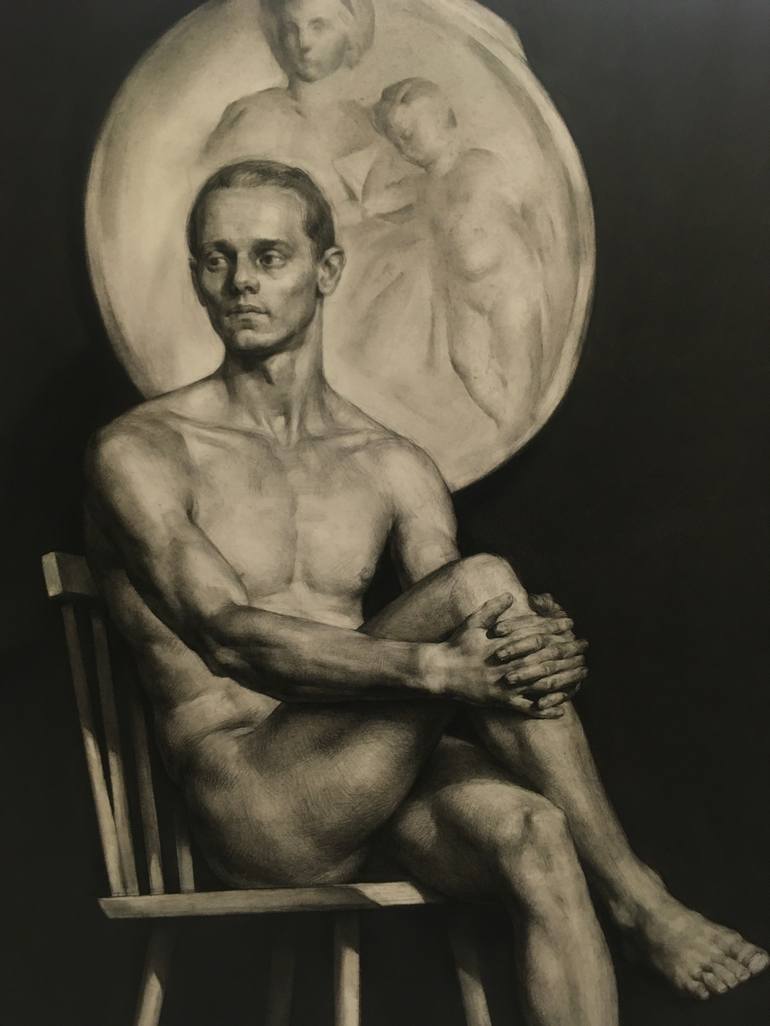 Original Nude Drawing by Andrey Bogdan