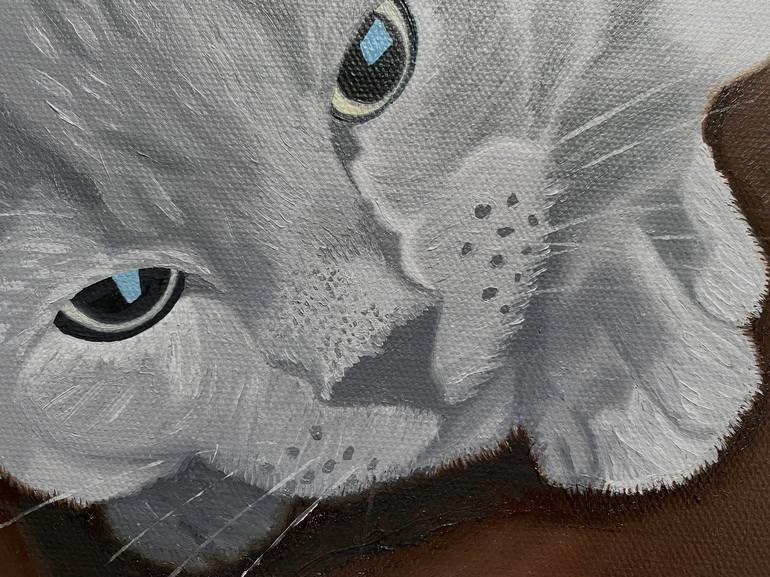 Original Realism Cats Painting by Jill Ann Harper