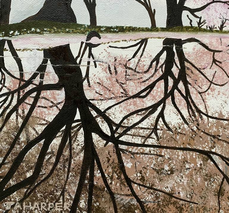 Original Photorealism Tree Painting by Jill Ann Harper