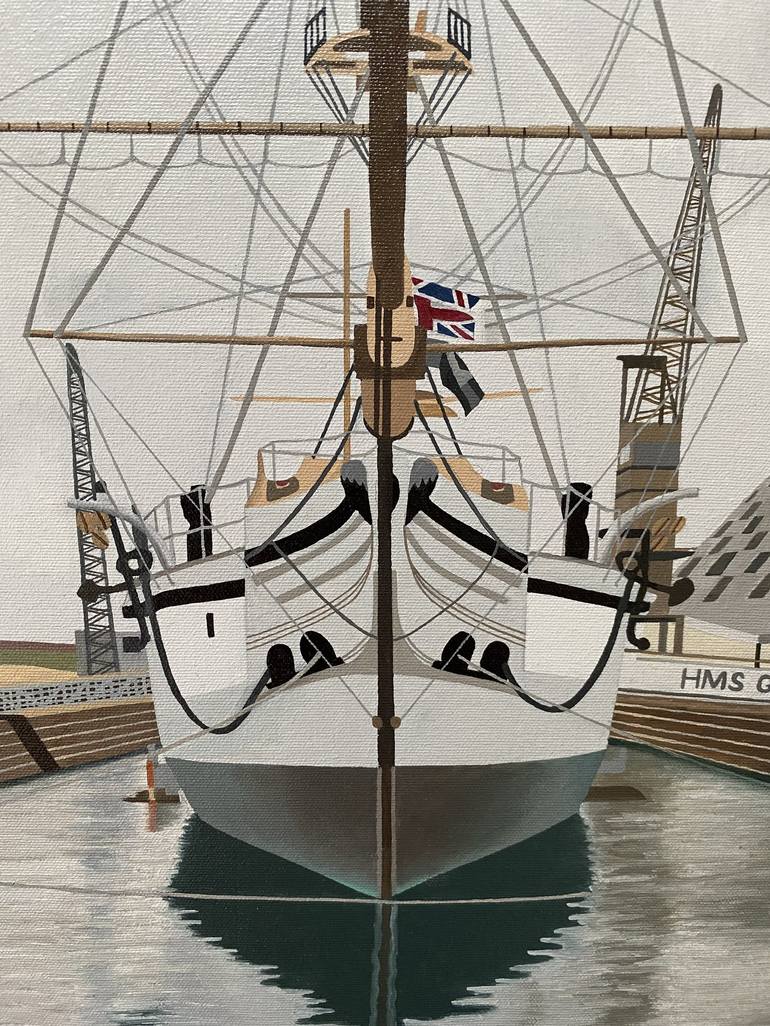 Original Ship Painting by Jill Ann Harper