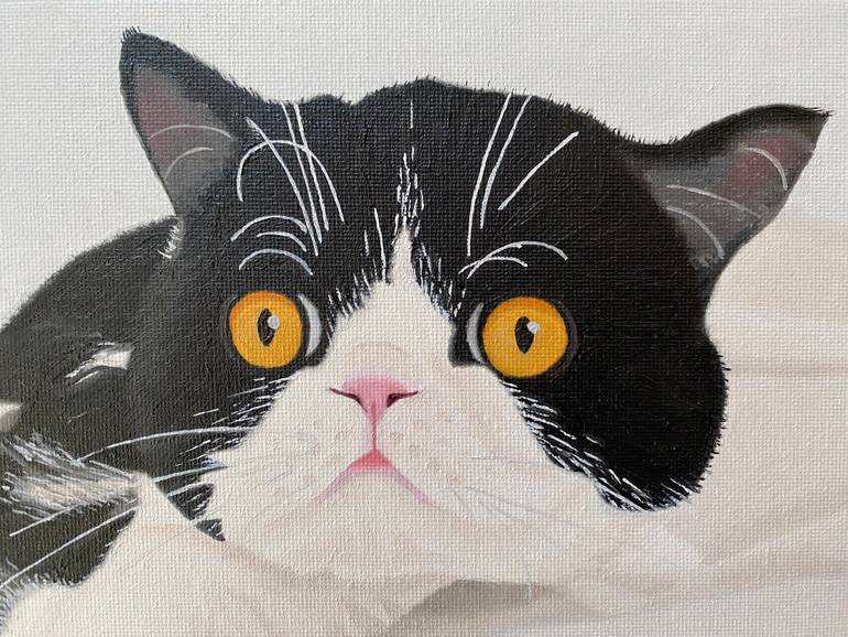 Original Photorealism Cats Painting by Jill Ann Harper
