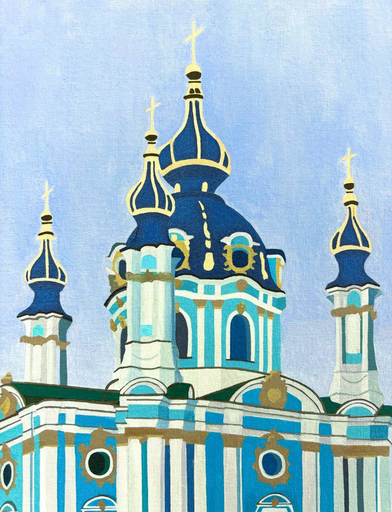 Original Baroque Architecture Painting by Jill Ann Harper