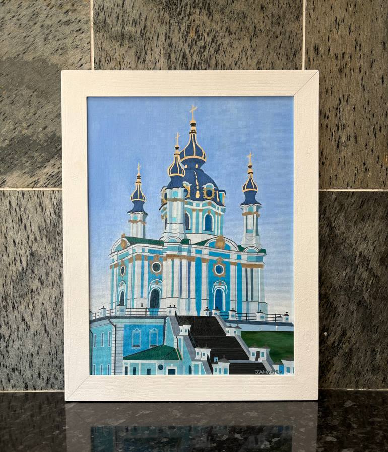 Original Baroque Architecture Painting by Jill Ann Harper