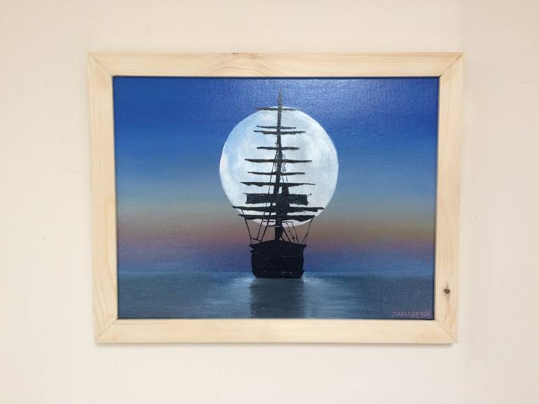 Original Boat Painting by Jill Ann Harper