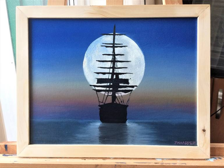 Original Realism Boat Painting by Jill Ann Harper