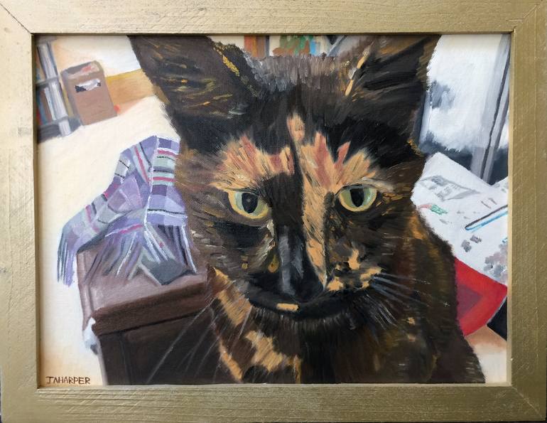 Original Cats Painting by Jill Ann Harper