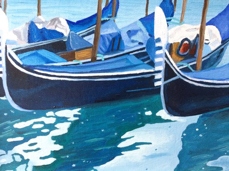 Original Boat Painting by Jill Ann Harper