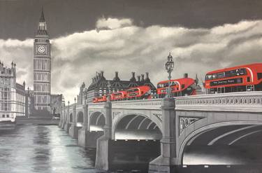 Buses on Westminster Bridge thumb