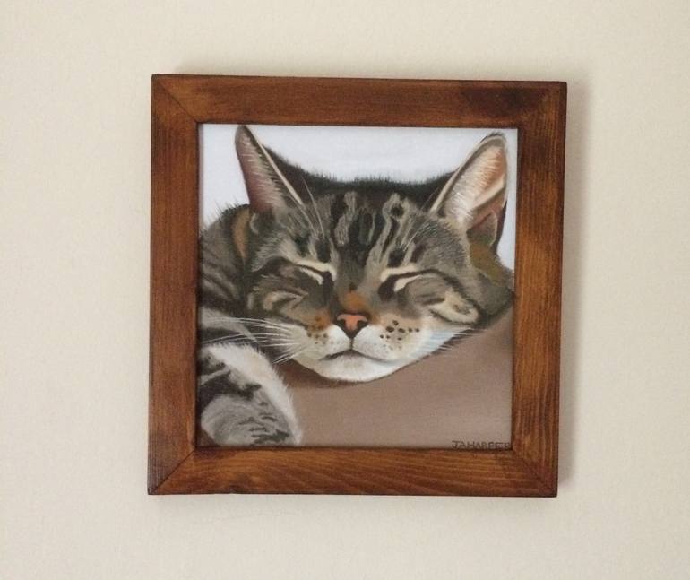 Original Realism Cats Painting by Jill Ann Harper
