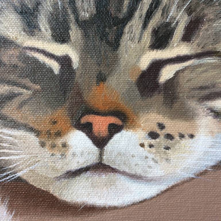 Original Realism Cats Painting by Jill Ann Harper
