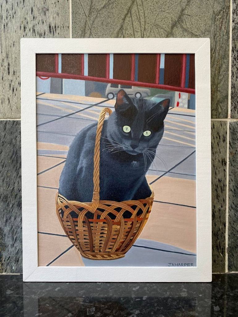 Original Figurative Cats Painting by Jill Ann Harper