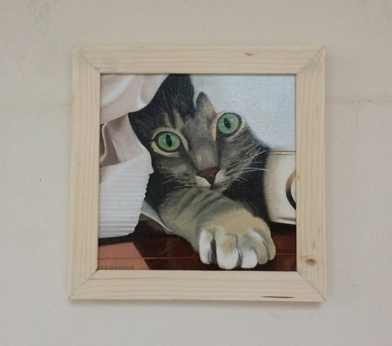 Original Realism Cats Painting by Jill Ann Harper