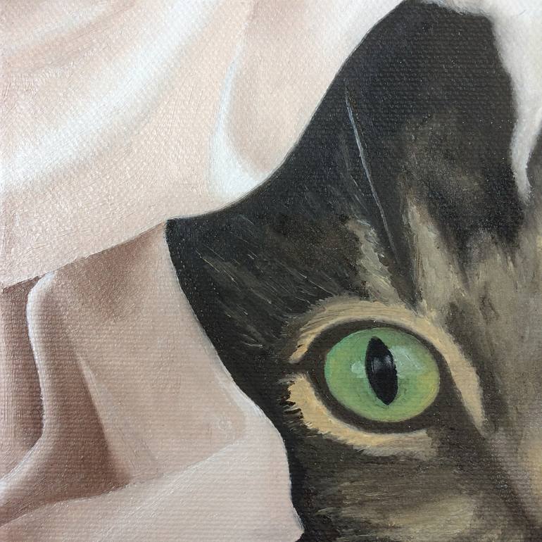 Original Realism Cats Painting by Jill Ann Harper