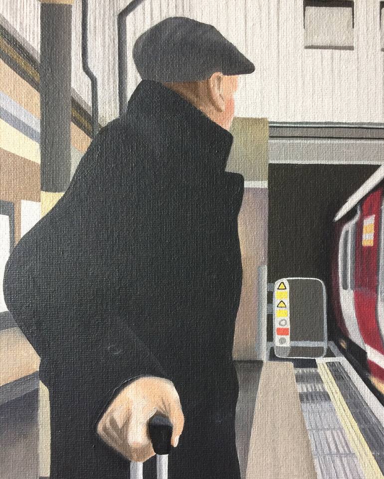 Original Figurative Train Painting by Jill Ann Harper