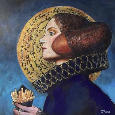 Saatchi Art Artist Éliane Ducros; Paintings, “Le cornet de frites” #art