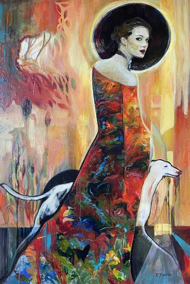 Original Art Nouveau Women Painting by Éliane Ducros