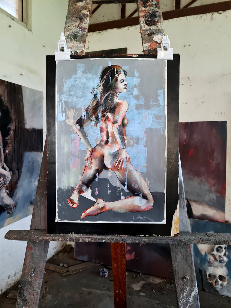 Original Expressionism Nude Painting by Thomas Donaldson