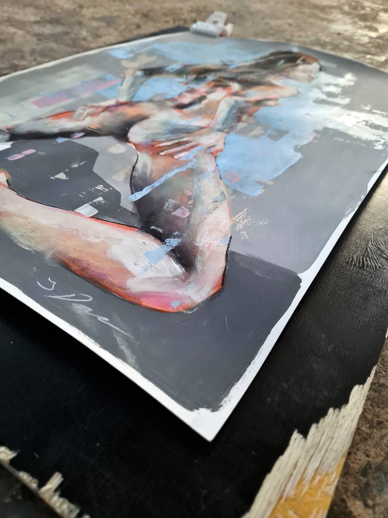 Original Expressionism Nude Painting by Thomas Donaldson