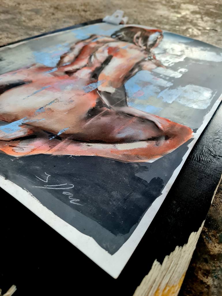 Original Expressionism Nude Painting by Thomas Donaldson