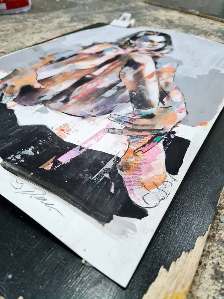 Original Expressionism Nude Painting by Thomas Donaldson