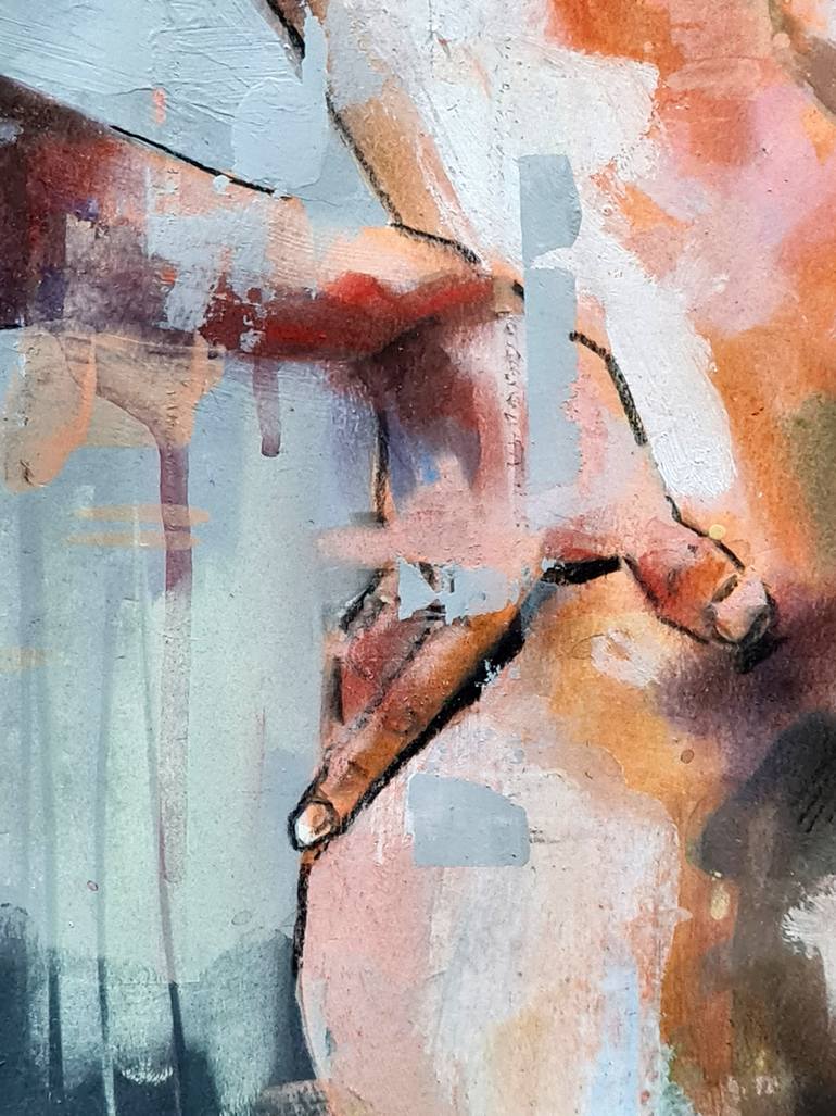 Original Expressionism Nude Painting by Thomas Donaldson