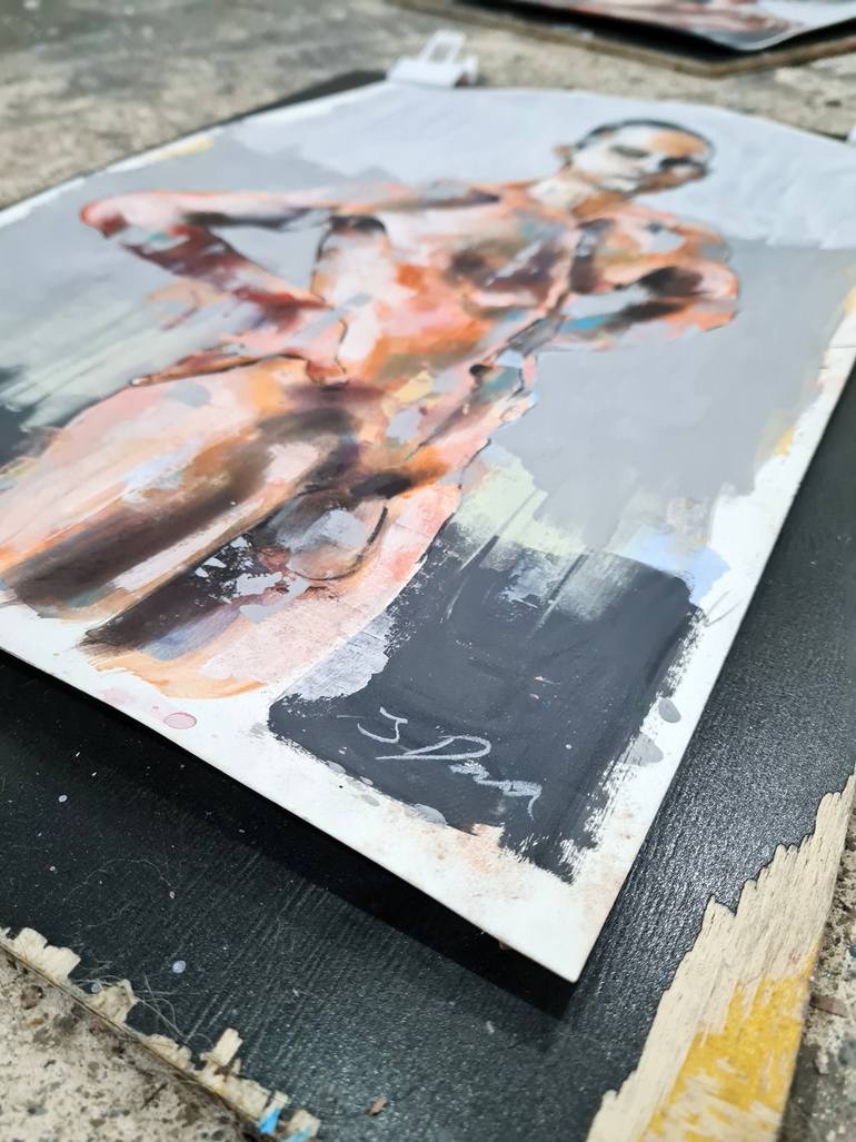 Original Expressionism Nude Painting by Thomas Donaldson