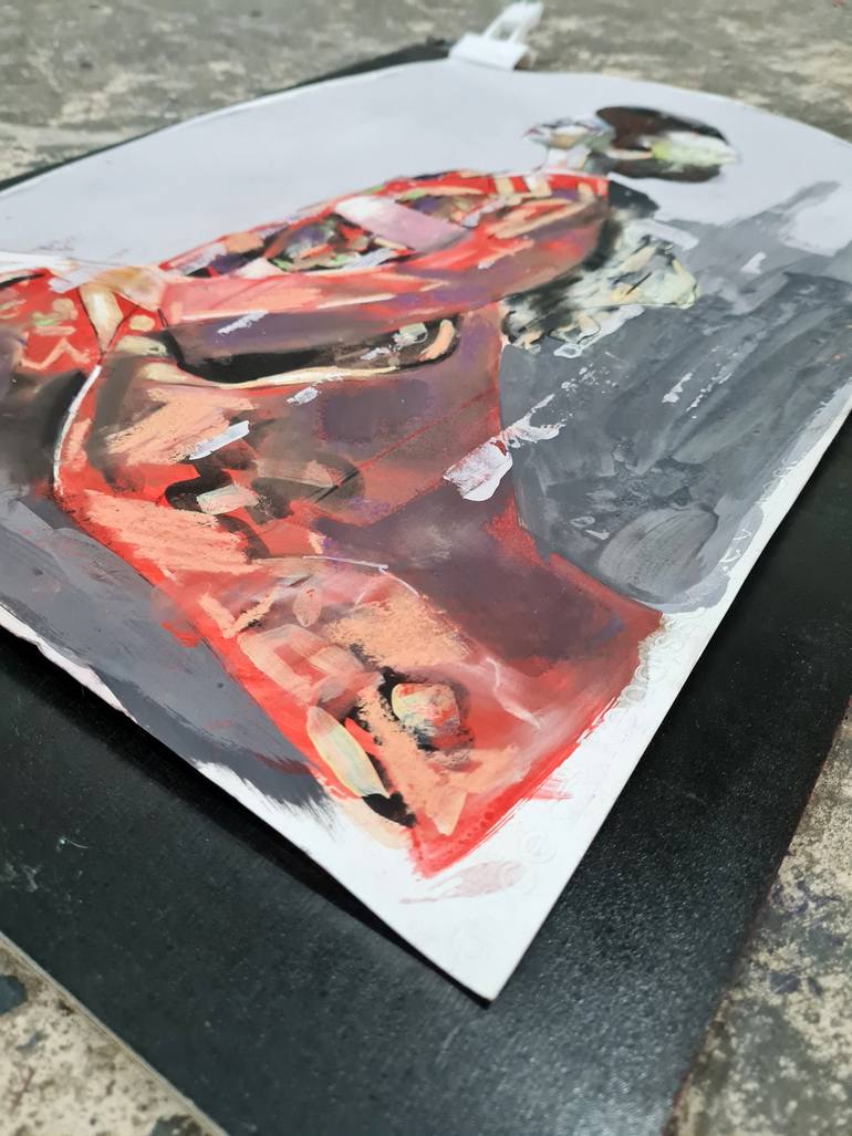 Original Expressionism People Painting by Thomas Donaldson