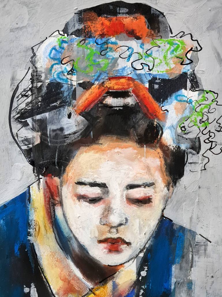 Original Expressionism People Painting by Thomas Donaldson