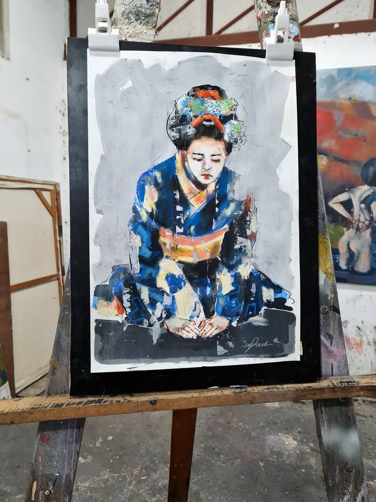 Original Expressionism People Painting by Thomas Donaldson