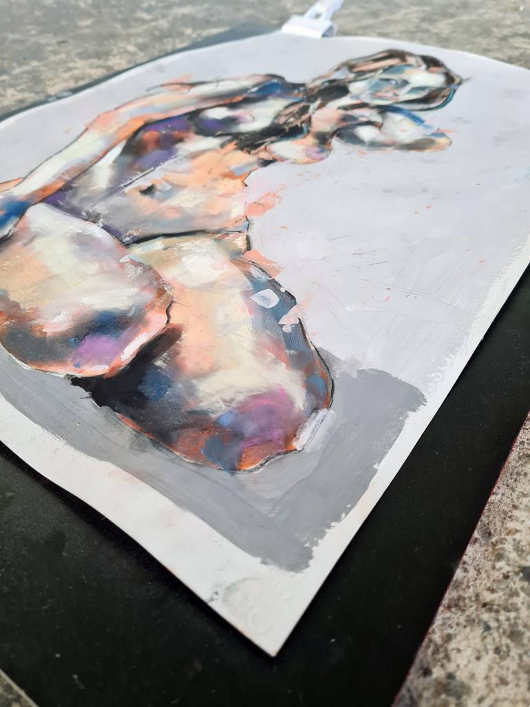 Original Expressionism Nude Painting by Thomas Donaldson
