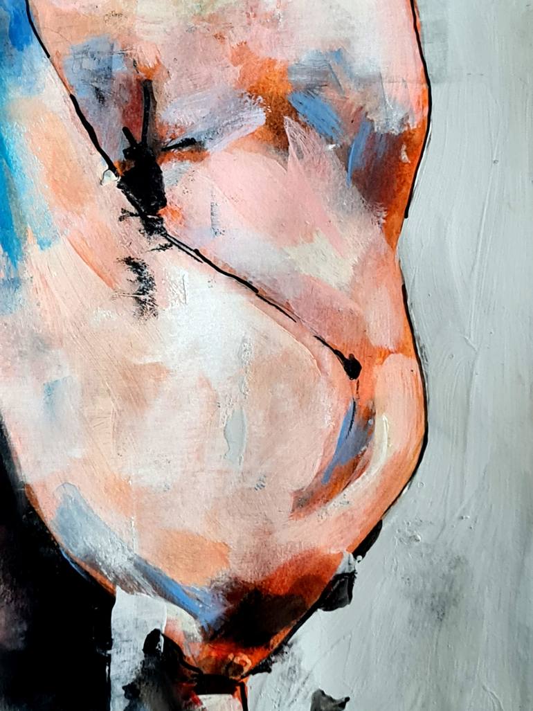 Original Expressionism Men Painting by Thomas Donaldson