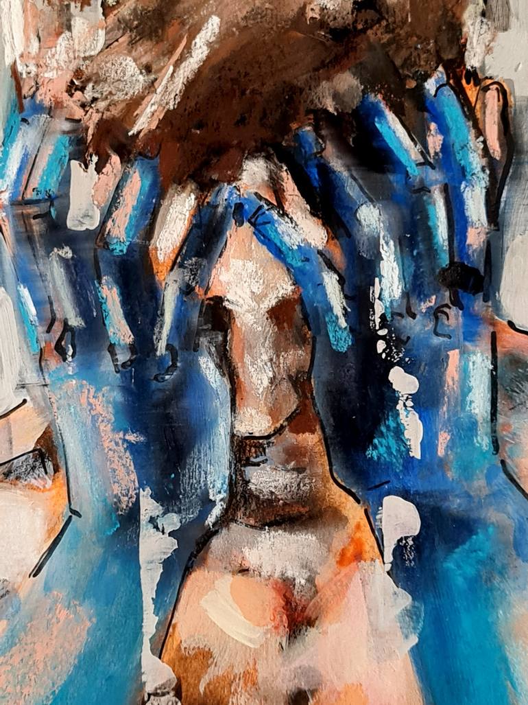 Original Expressionism Men Painting by Thomas Donaldson