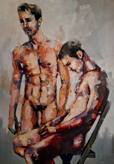 Original Expressionism Men Paintings by thomas donaldson