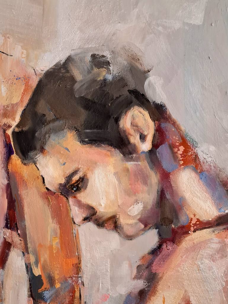 Original Expressionism Men Painting by Thomas Donaldson