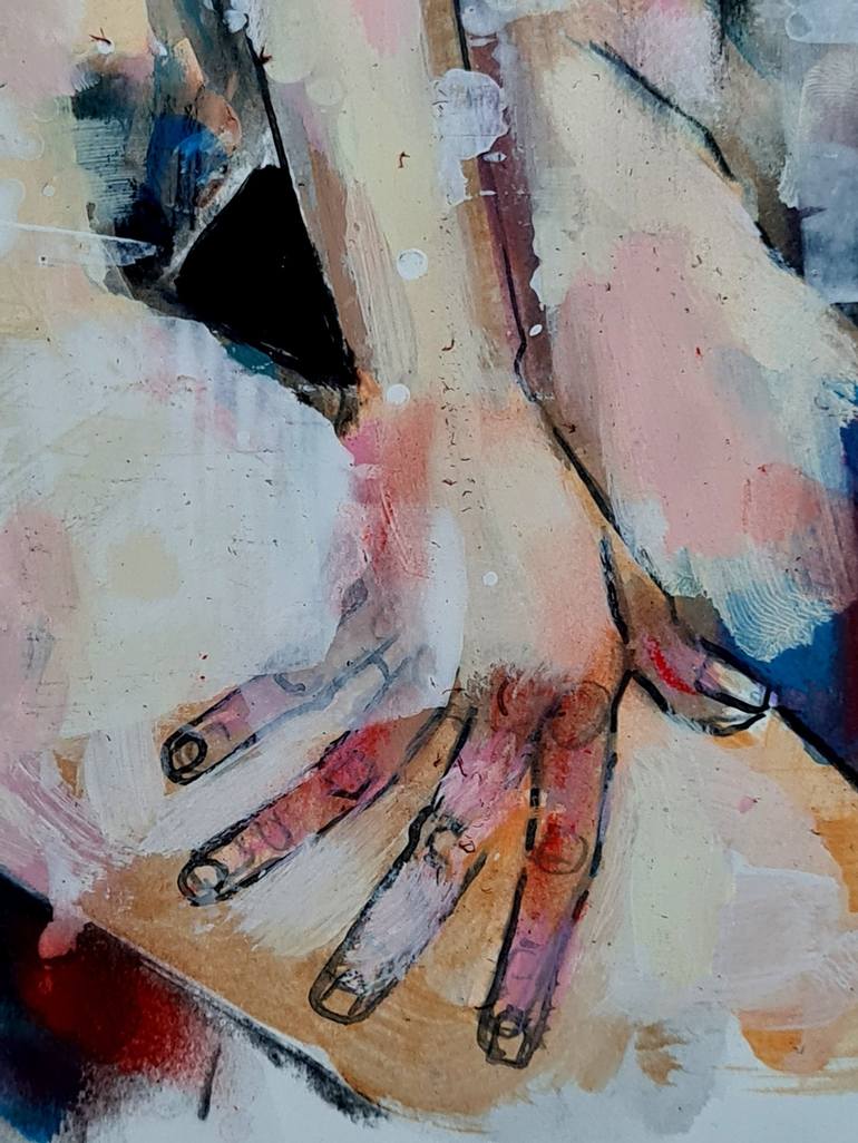 Original Expressionism Nude Painting by thomas donaldson