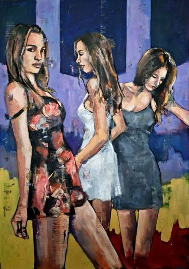 Original Figurative People Painting by thomas donaldson