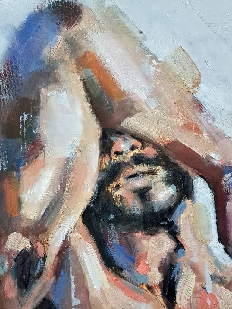 Original Expressionism Men Painting by Thomas Donaldson