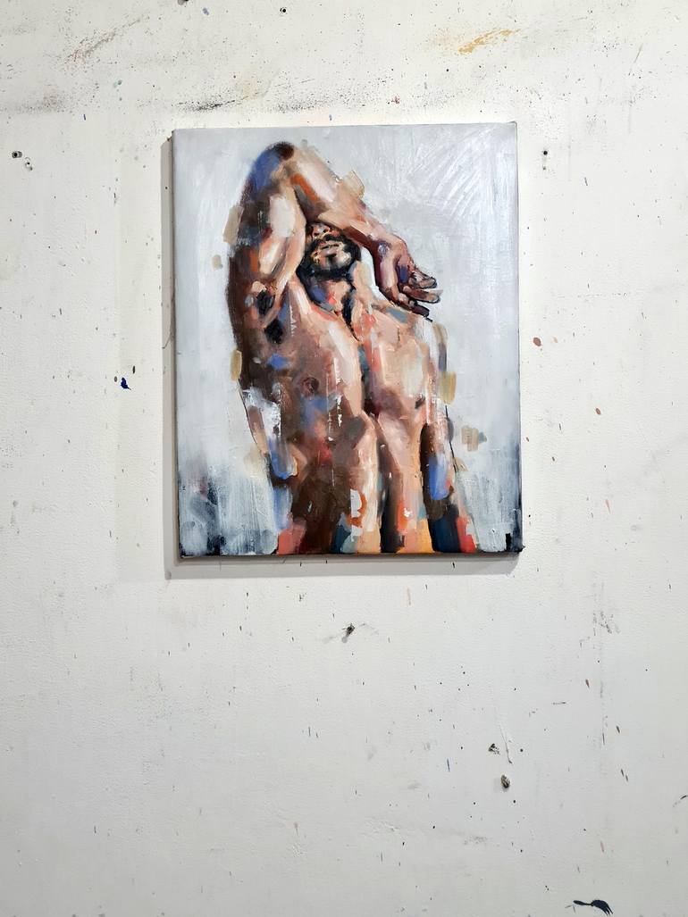 Original Expressionism Men Painting by Thomas Donaldson