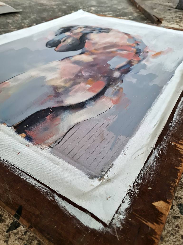 Original Expressionism Men Painting by Thomas Donaldson