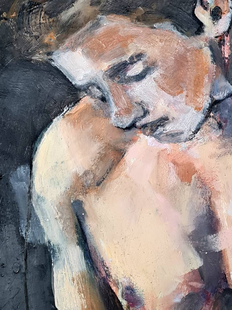 Original Expressionism Men Painting by Thomas Donaldson