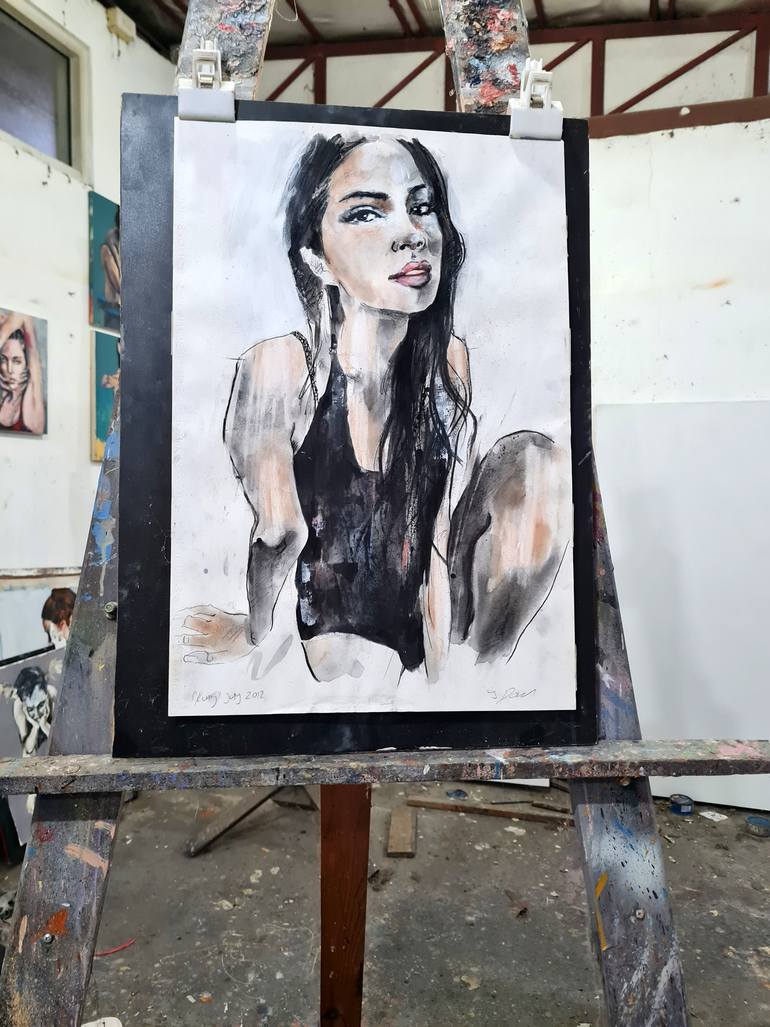 Original Expressionism People Painting by Thomas Donaldson