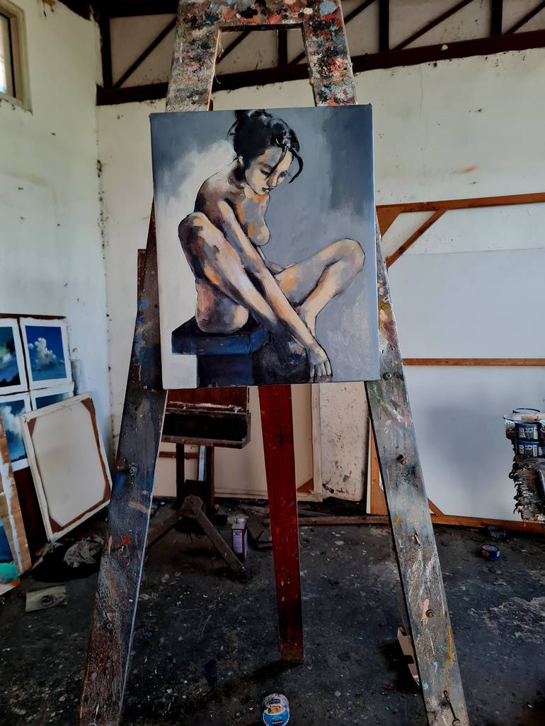 Original Expressionism Nude Painting by Thomas Donaldson