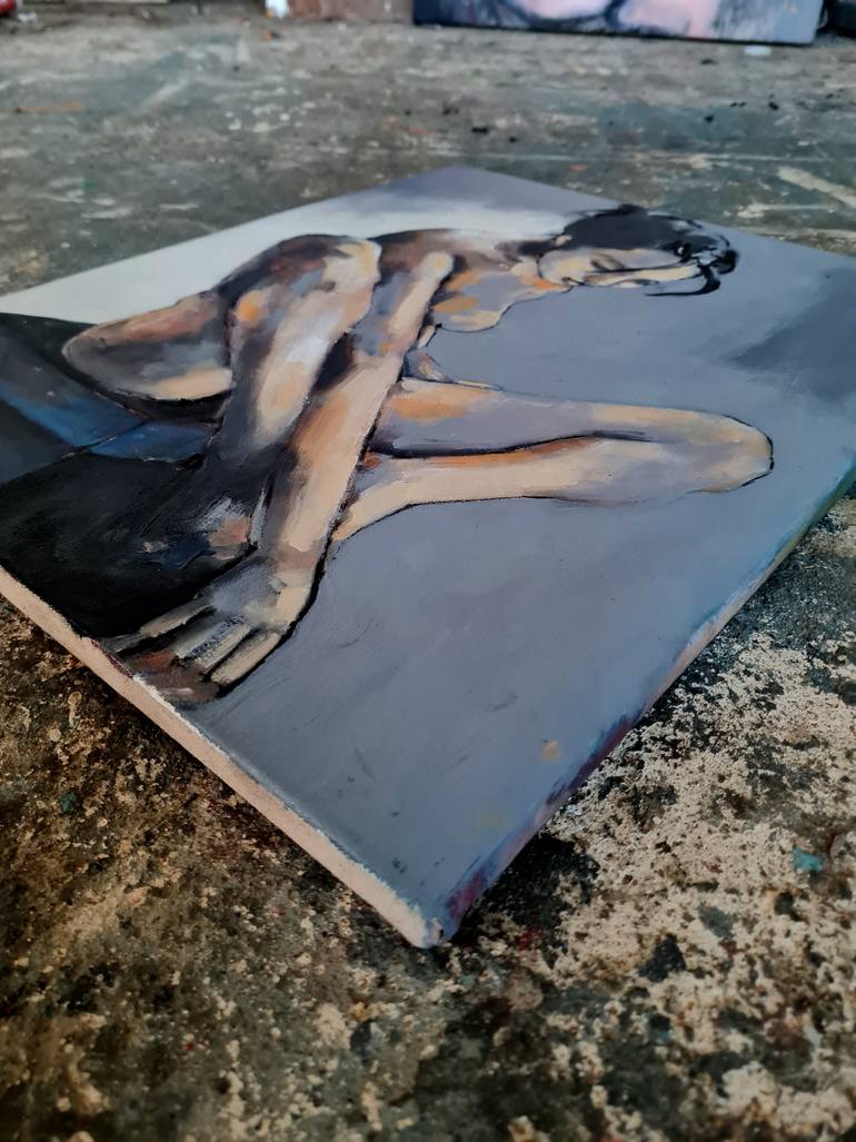 Original Expressionism Nude Painting by Thomas Donaldson