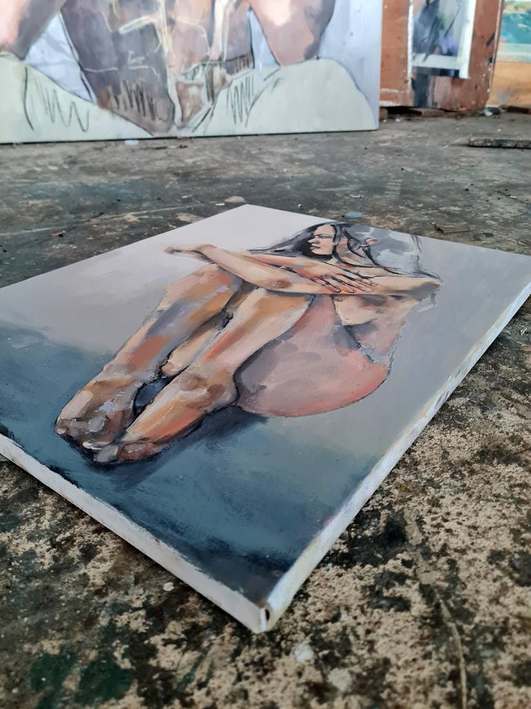 Original Expressionism Nude Painting by Thomas Donaldson