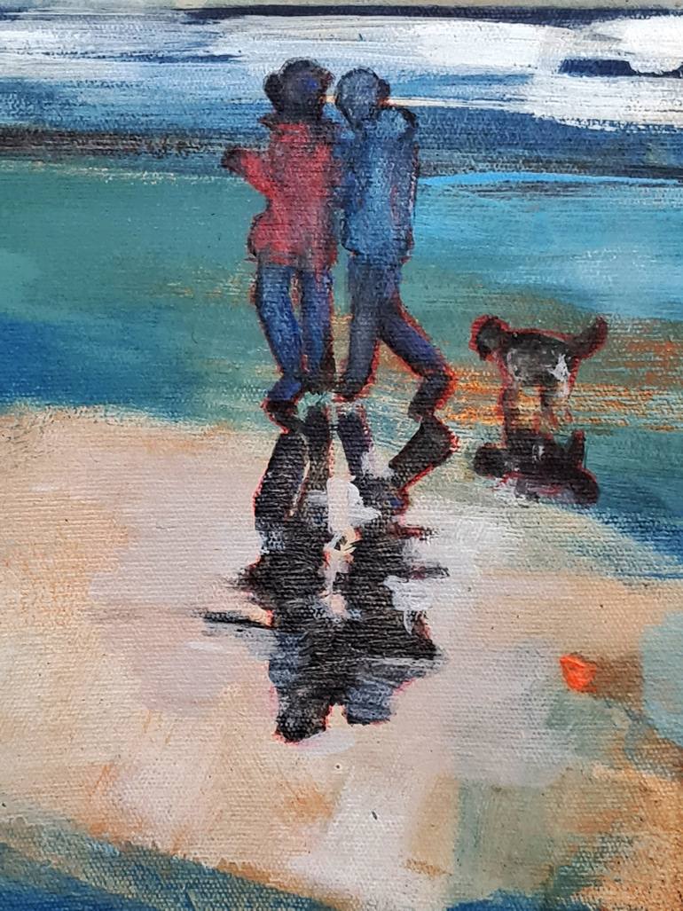 Original Expressionism Beach Painting by Thomas Donaldson