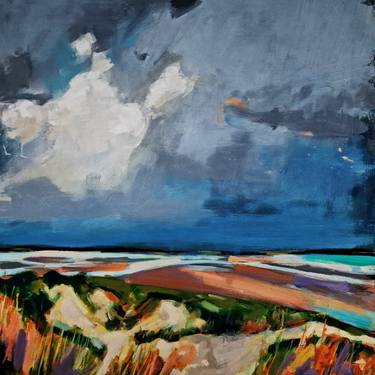 Original Expressionism Beach Painting by Thomas Donaldson